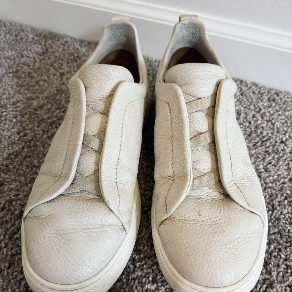 Men's ZEGNA Deerskin Triple Stitch Sneakers